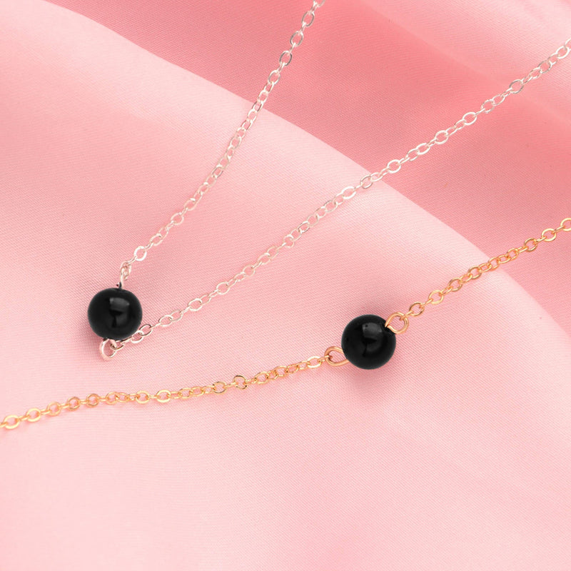 Black Glass Beads Necklace