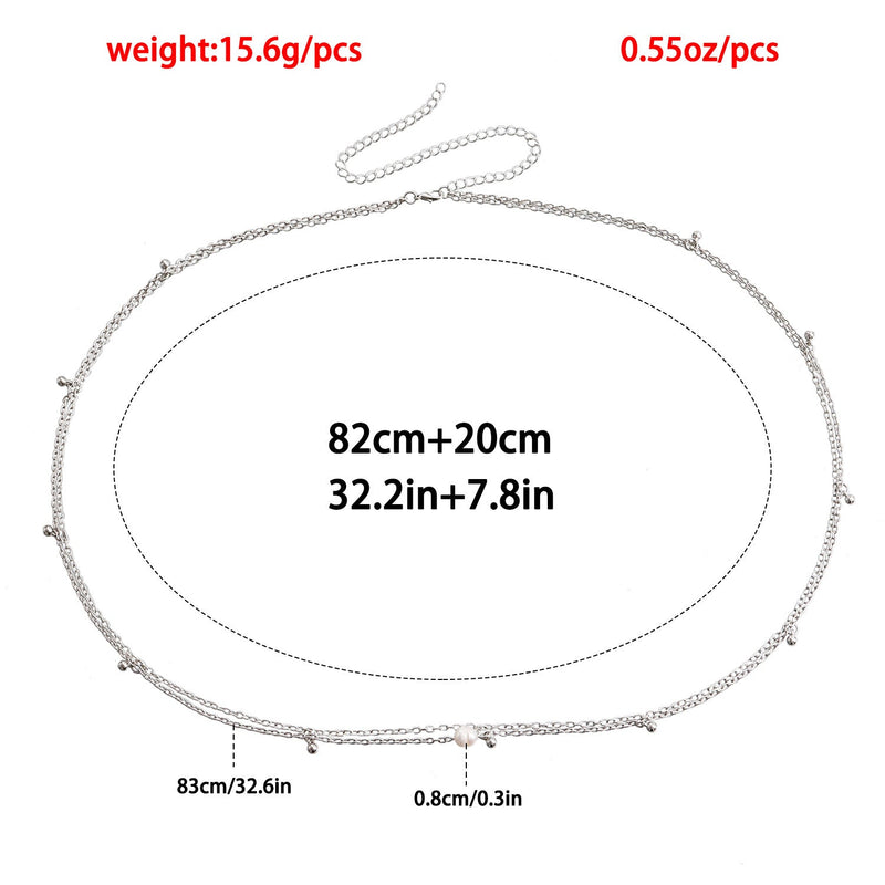 Boho Layer Body Chains Pearl Bikini Belly Chain