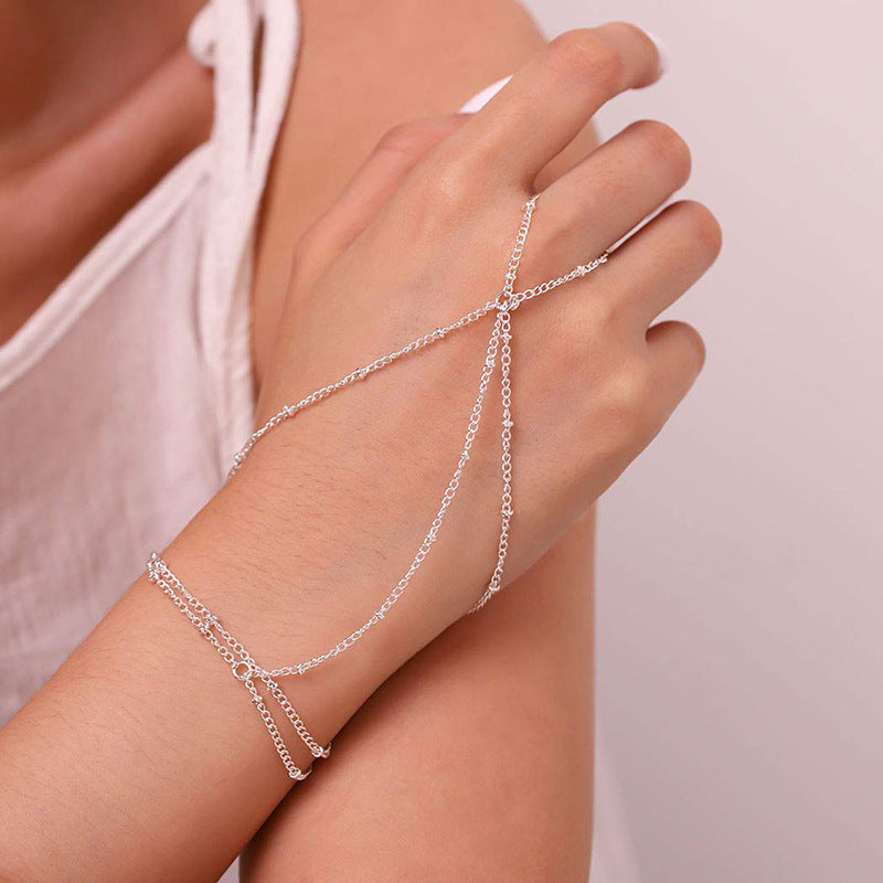 Finger Connected Hand Chain Bracelet