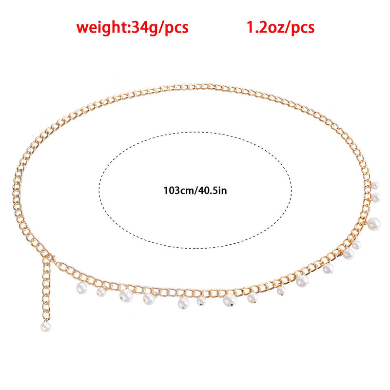 Imitation Pearl Waist Chain Pearl Body Chain Jewelry