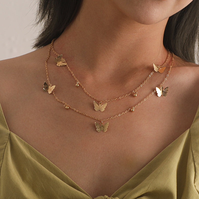 Butterfly Pendant Clavicle Chain Necklace