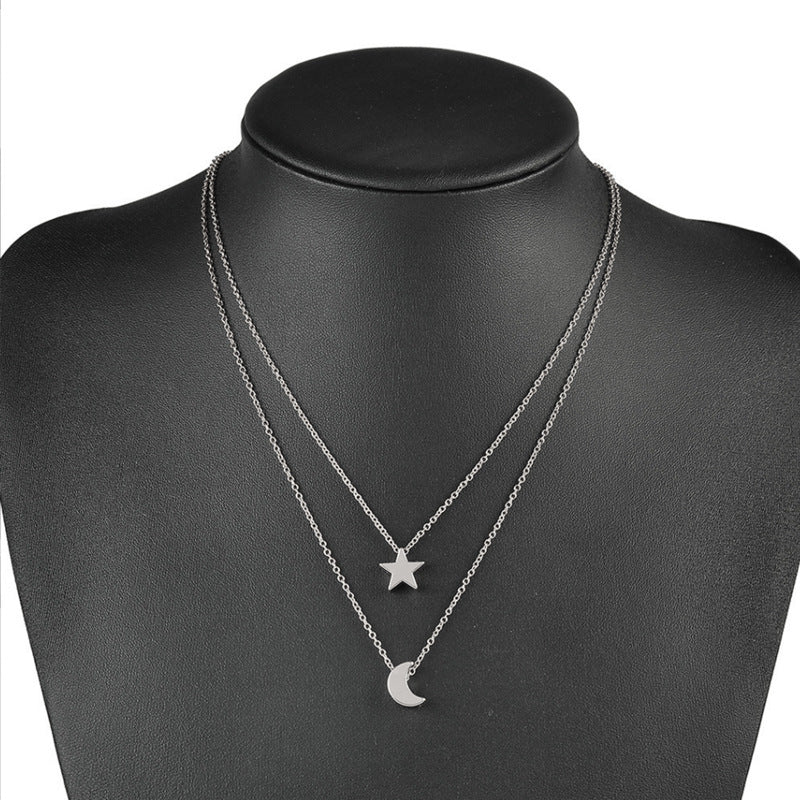 Moon Star Necklace Women