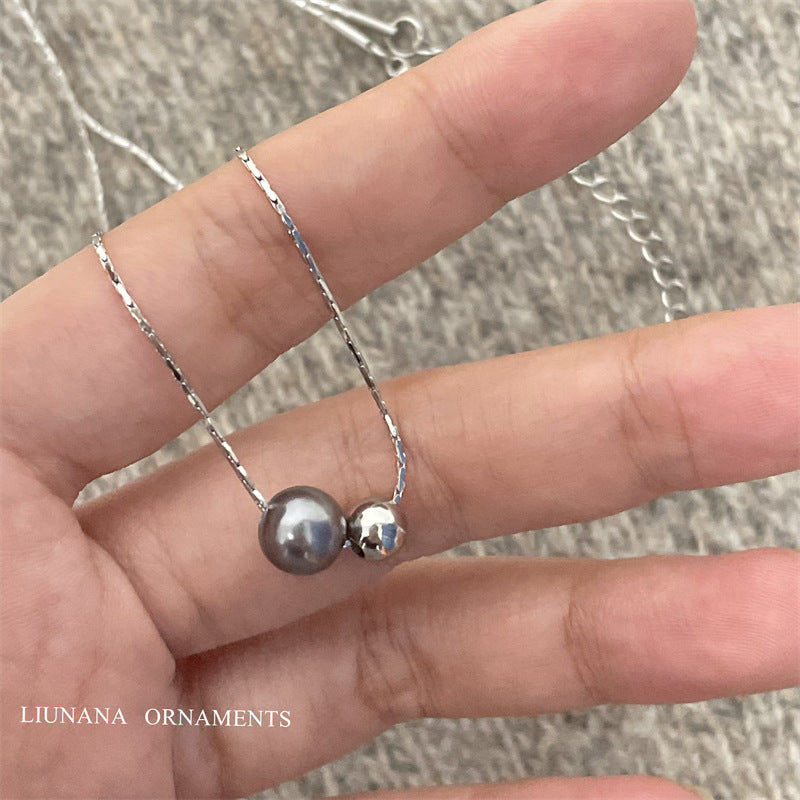 Geometric Chain Bead Necklace for Women