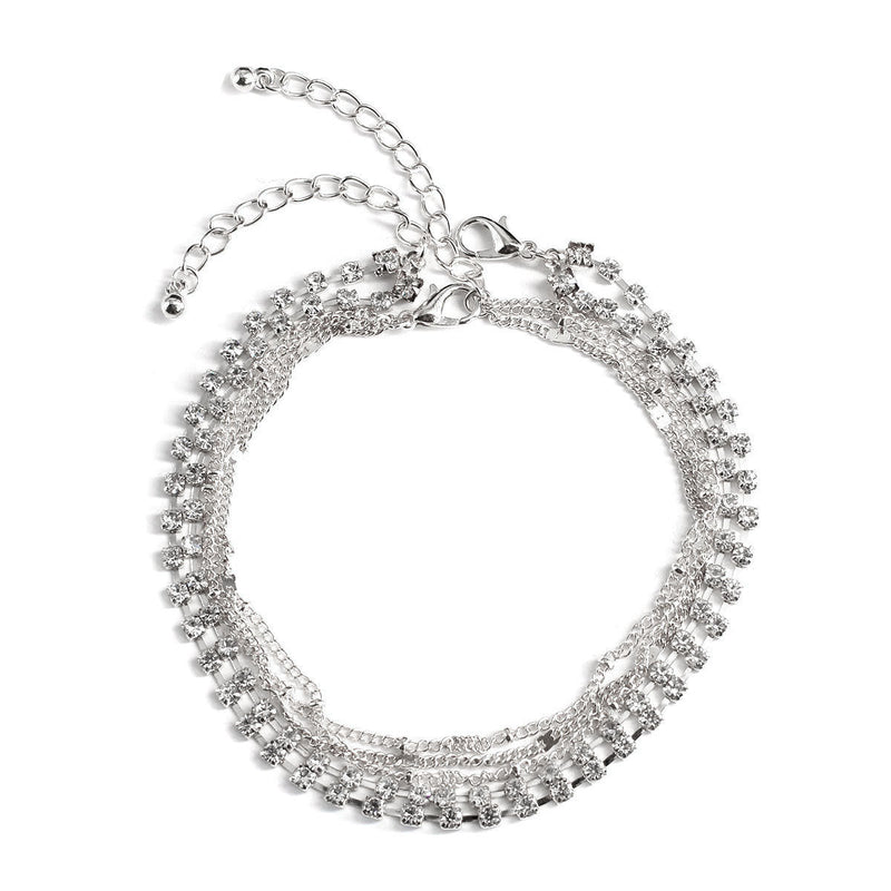 Beaded Anklets Rhinestone Crystal Ankle Bracelets