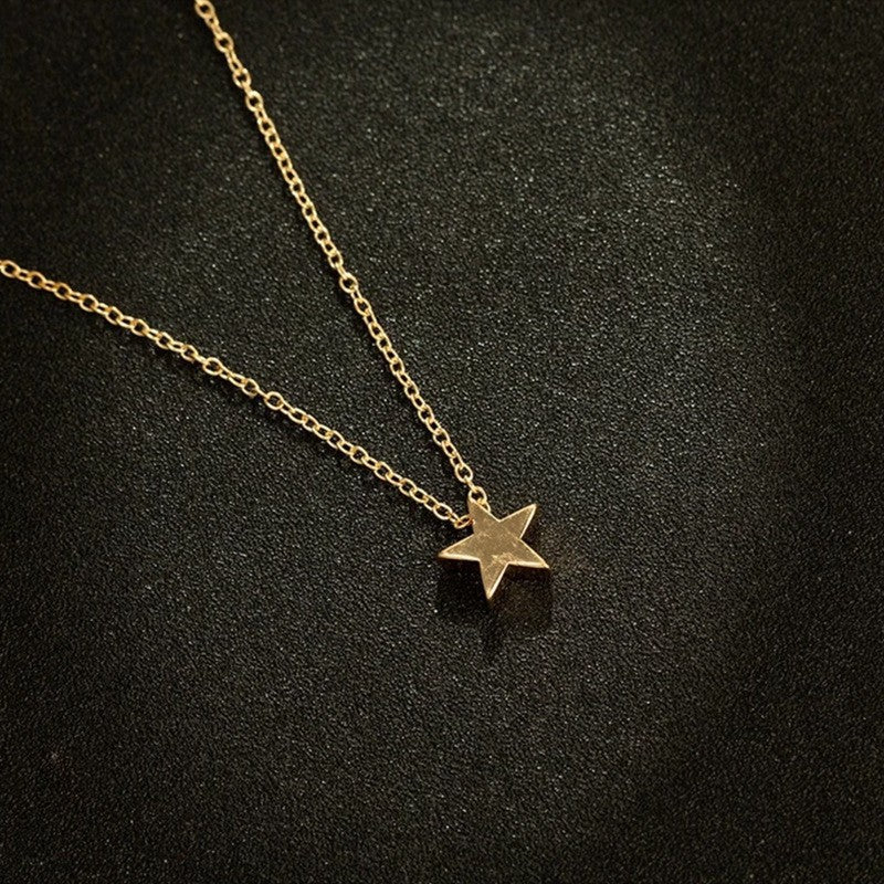 Simple Fashion Geometry Star Pendant Necklace