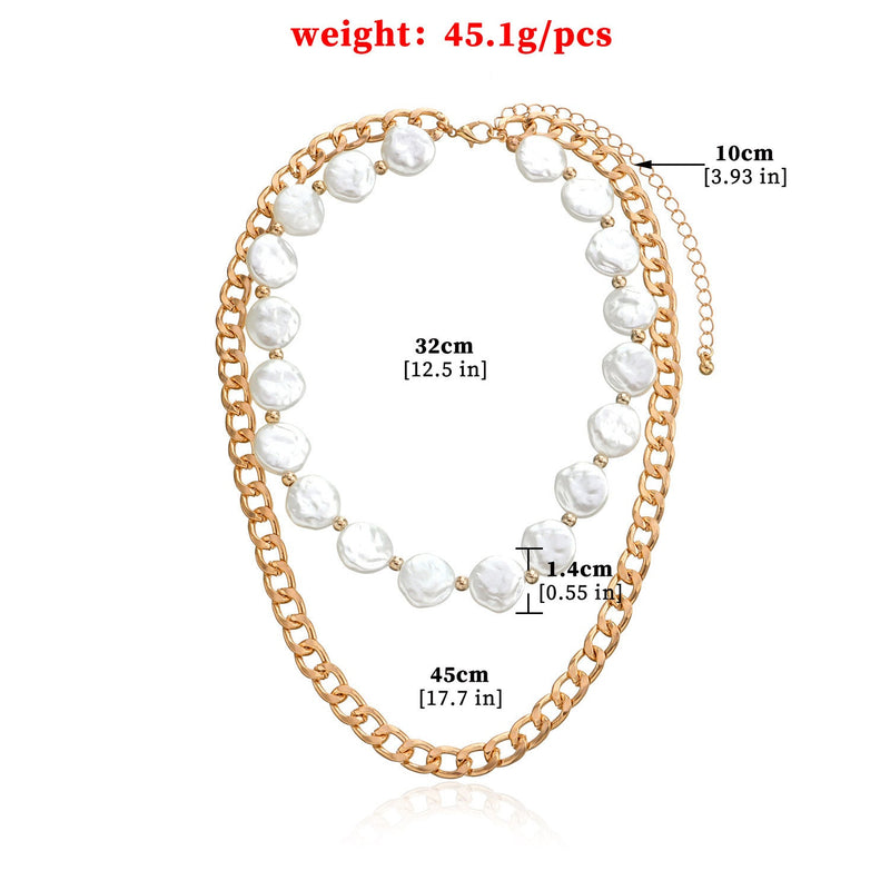 Baroque Pearl Necklace Multi Layer