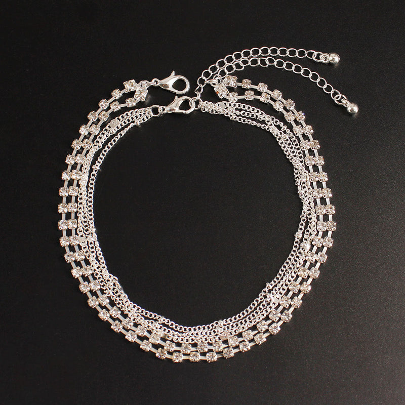 Beaded Anklets Rhinestone Crystal Ankle Bracelets