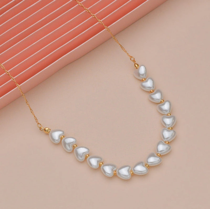 Heart Pearl Necklace