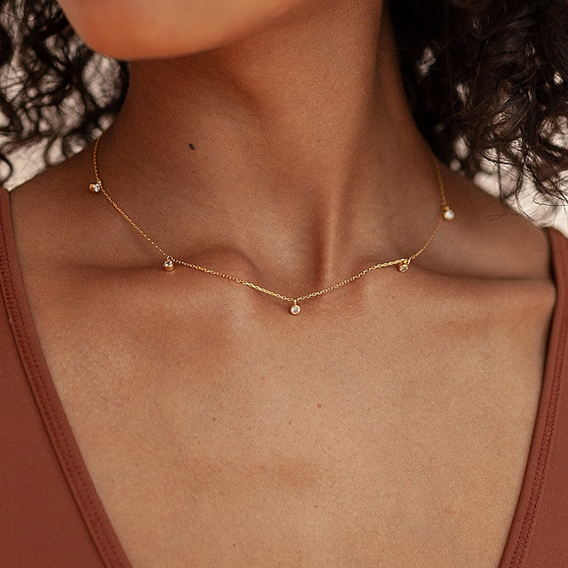 Zircon Choker Necklace