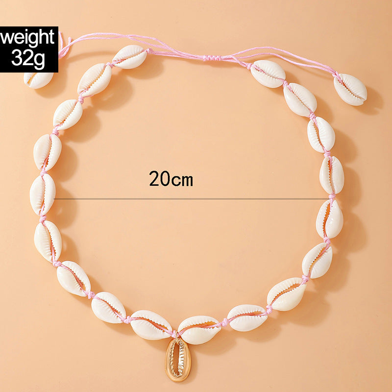Vintage Seashell Coconut Necklace