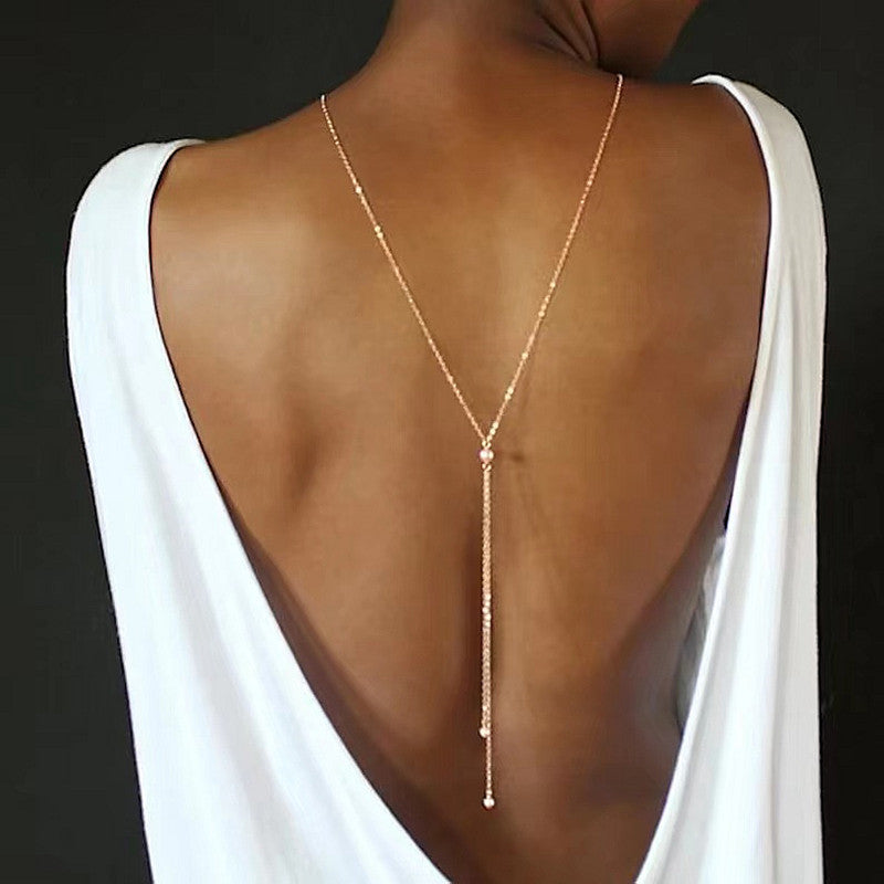 Women Simple Sexy Body Chain Back Necklace
