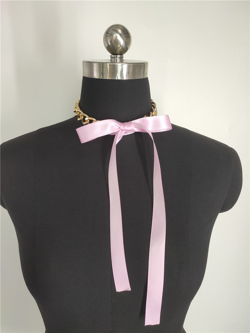 Rope Long Chain Necklace Rock Girl Choker