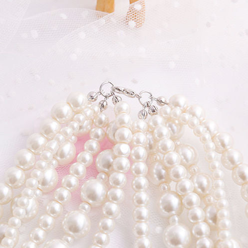 Six-layer Pearl Necklace Wedding Bride Pearl Necklace