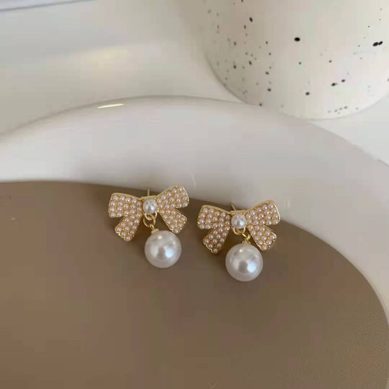 Butterfly Pearl Earrings for Women