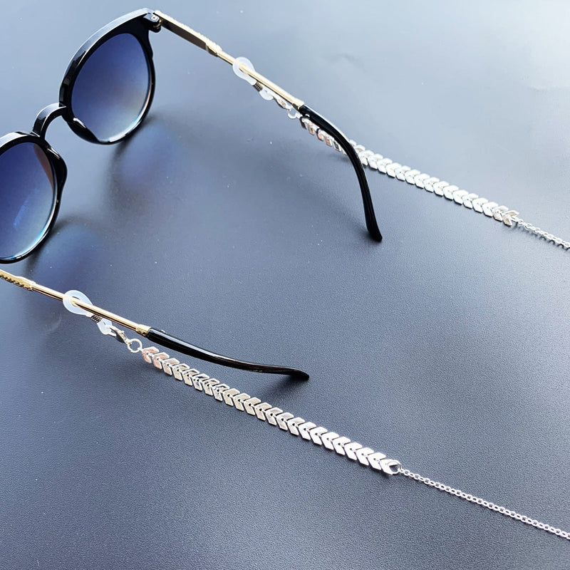 Thin Border Chain Decorative Sunglasses for Girls