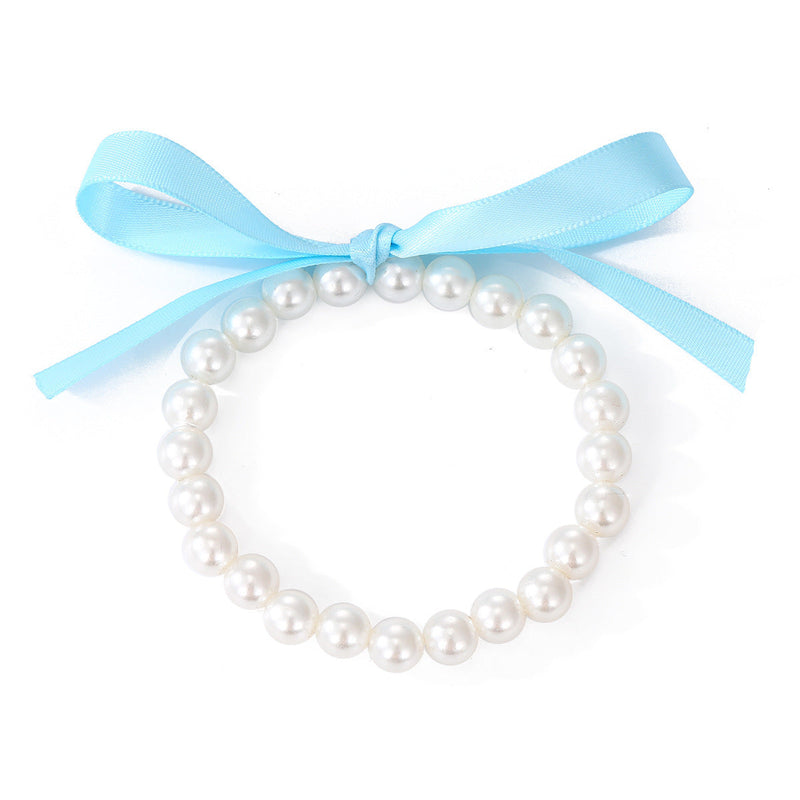 Beads Pearl Bow Bowknot Bracelet