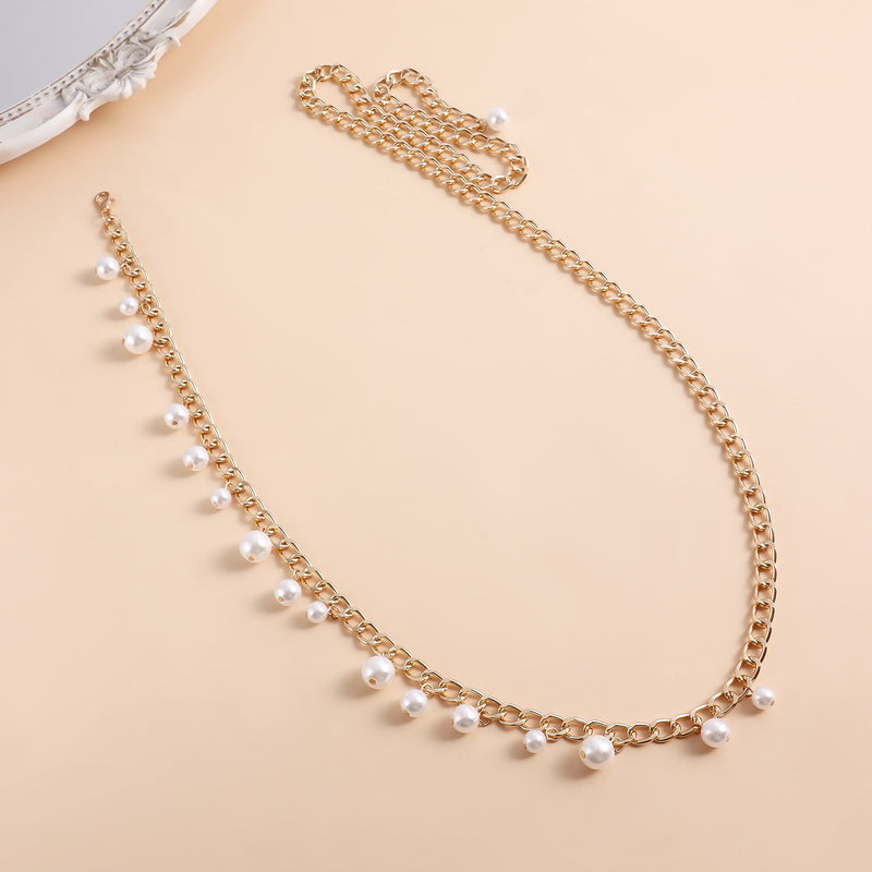 Imitation Pearl Waist Chain Pearl Body Chain Jewelry