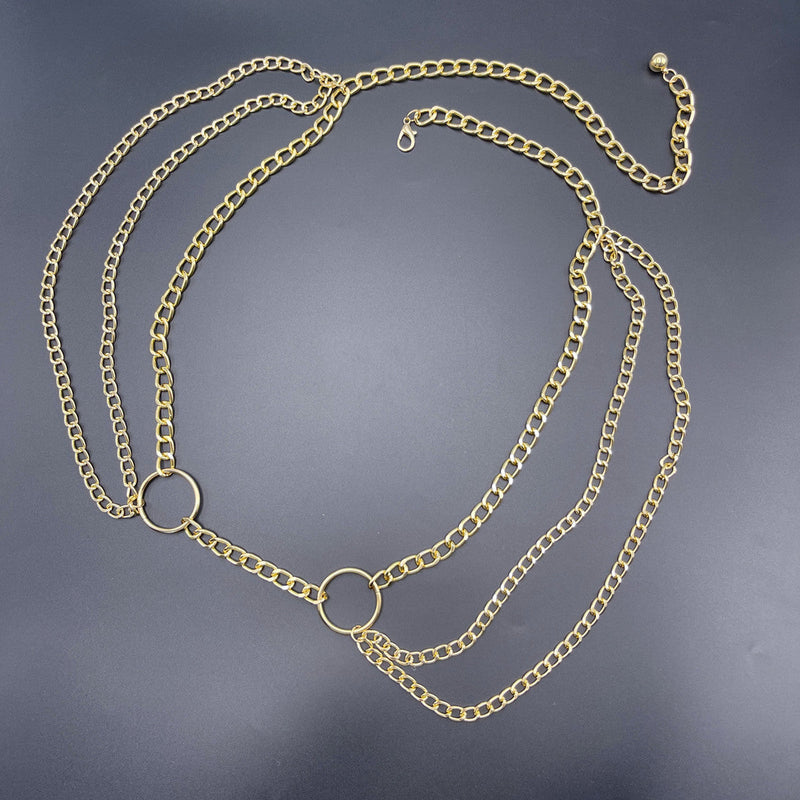Metal Body Chain Tassel Multilayer Sexy Waist Chain