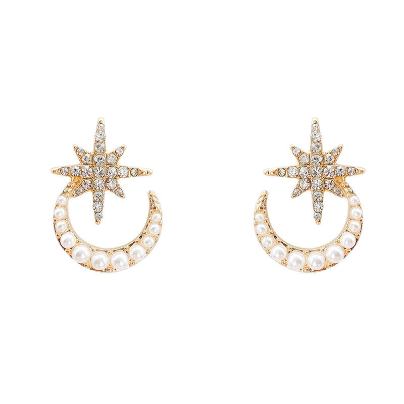 Moon Star Earrings Stud Earrings for Women