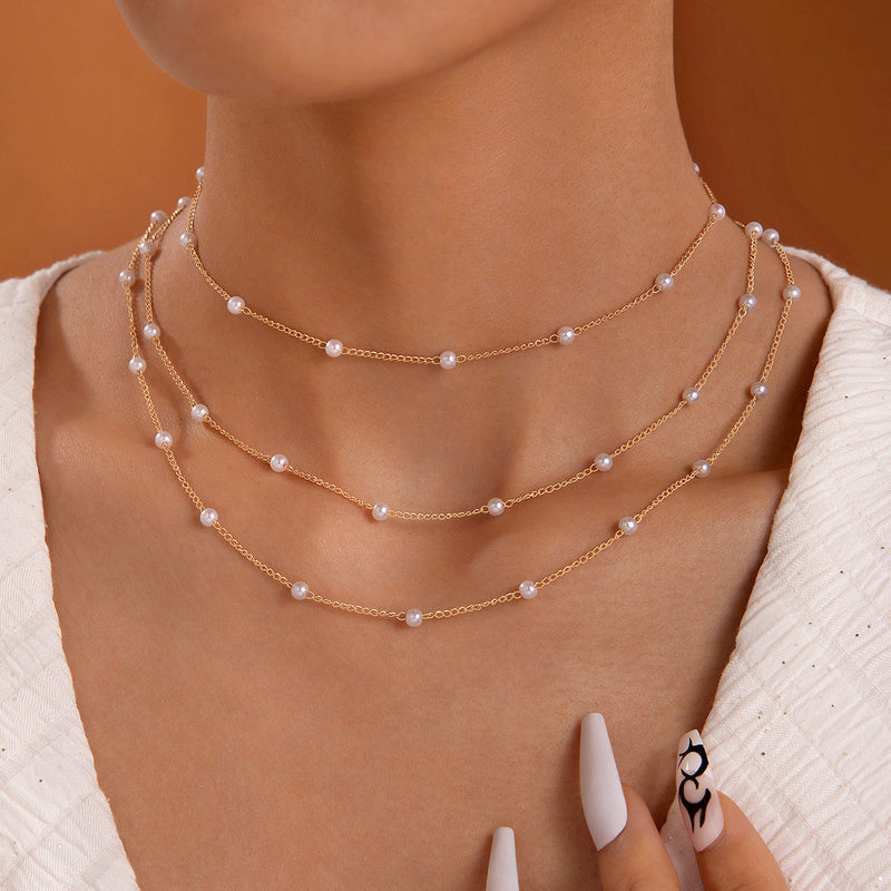 Pearl Choker Pendant Necklaces for Women