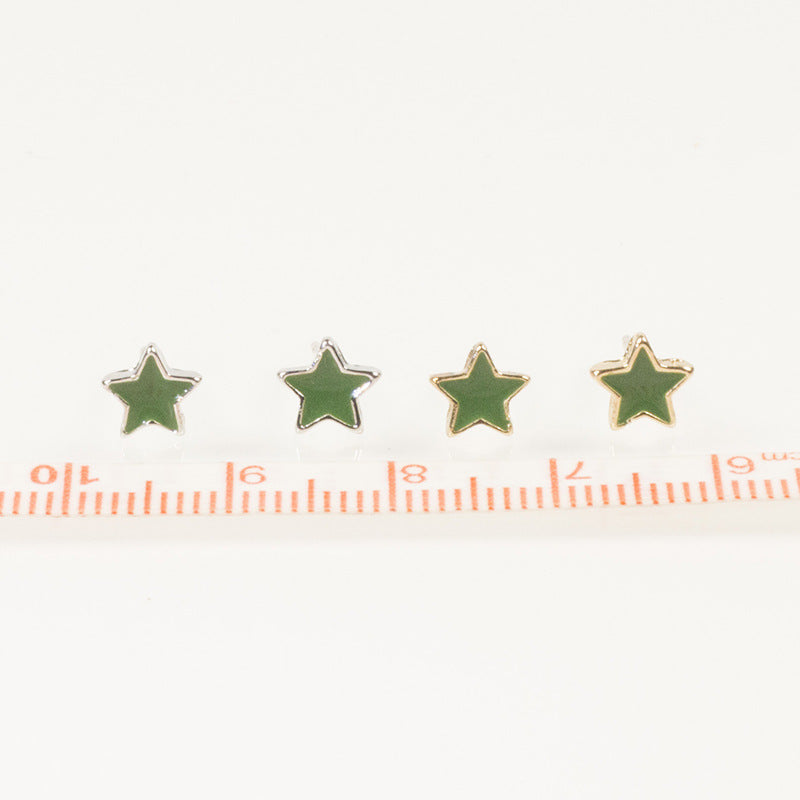 Green Star mini Stud Earring