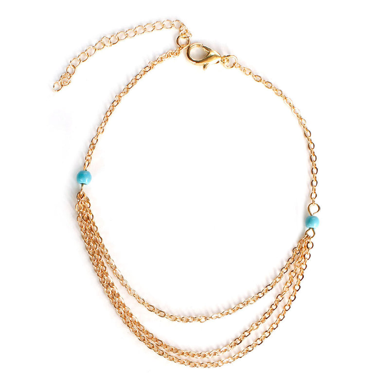 Layer Chain Charm turquoise Anklets Jewelry