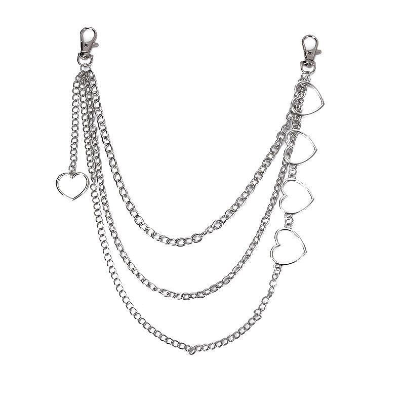 Hip Cool Metal Love Multi-layer Waist Chain