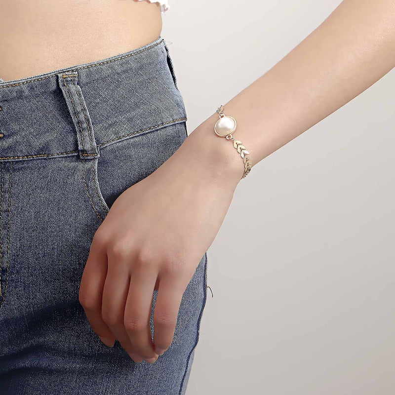 Wheat Chain Pearl Bracelets