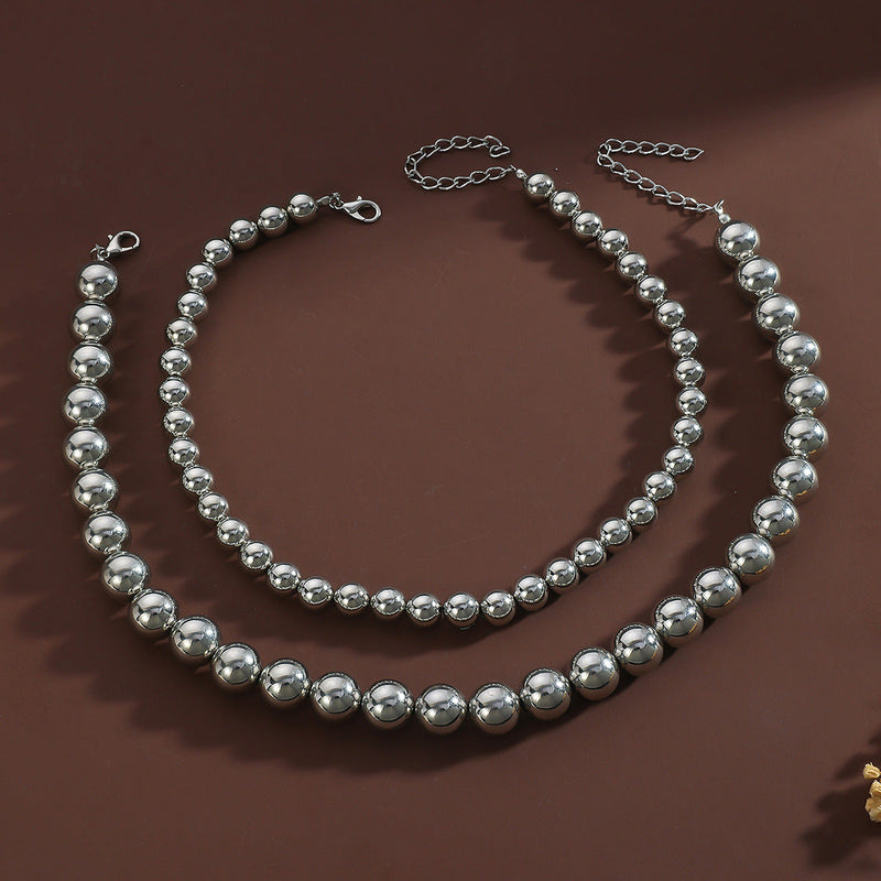 Multi-Layered Round Beaded Necklace