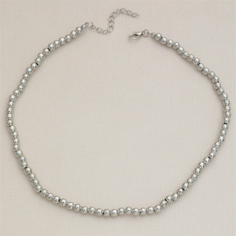 Chain Round Beads Beaded Necklace
