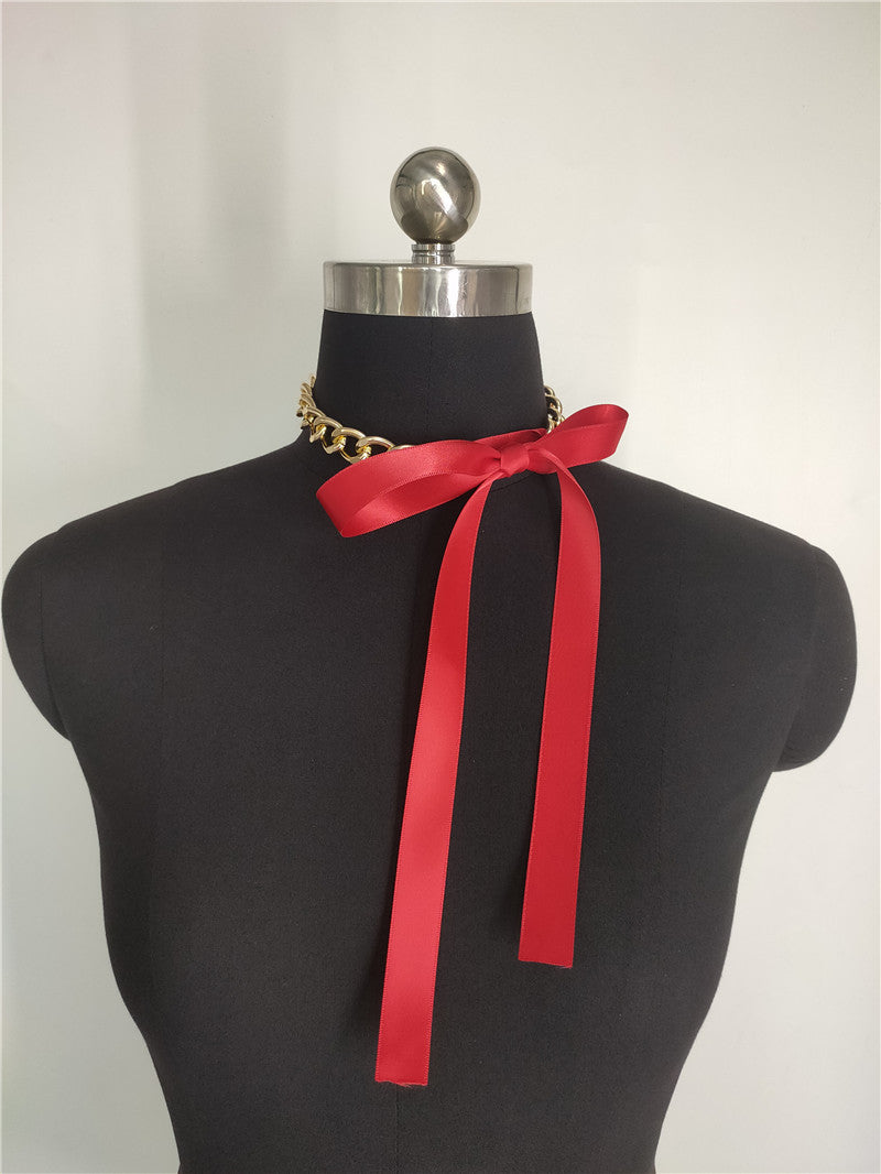 Rope Long Chain Necklace Rock Girl Choker