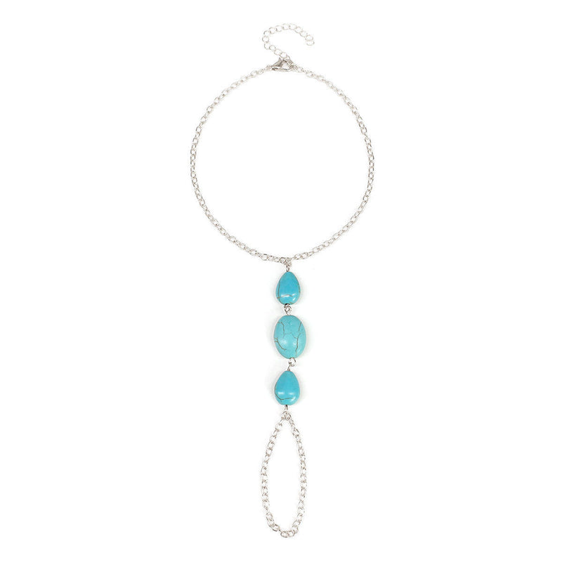 Summer Lady Beach Turquoise Anklet Chain