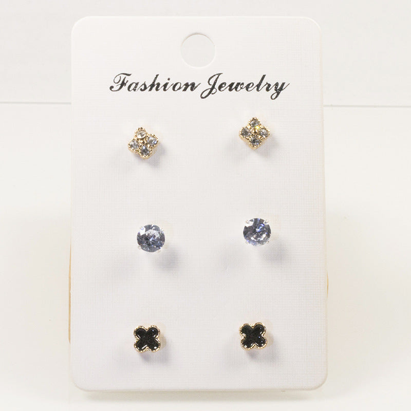 Clover stud earrings set