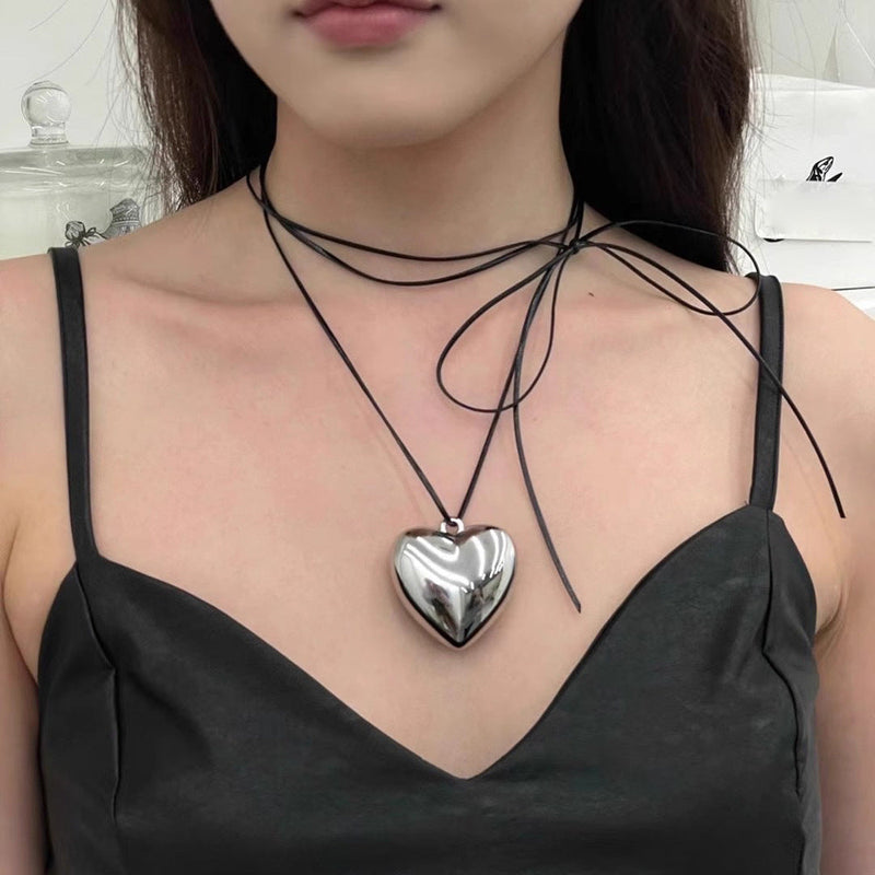 Fashion Big Love Heart Pendant Necklace for Women