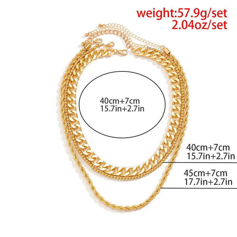 Double Layer Chain Choker Necklace