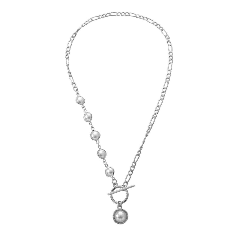 Punk OT Pearl Chain Necklace