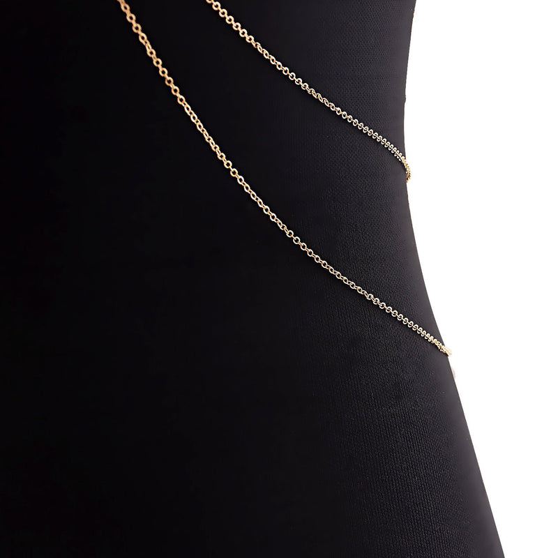 Stone Summer Body Jewelry Chain Beach Sexy Metal Chest Chain