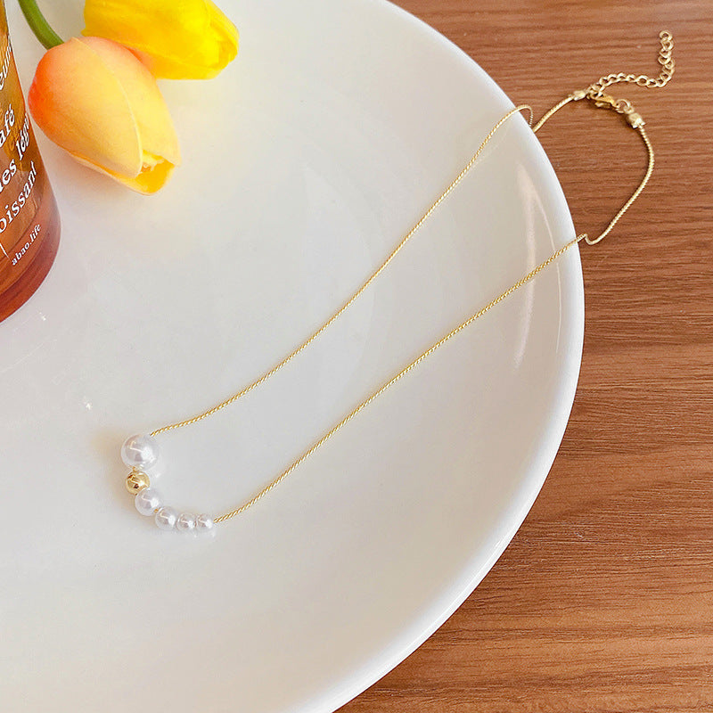 Pearl Chain Simple Lady Clavicle Chain Necklace