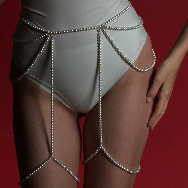 Multi-layer Pearl Body Chain Set