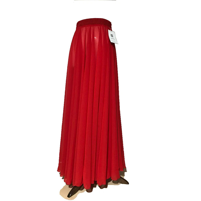 720-Degree Large Hem Half-Length Yarn Dance  Skirt