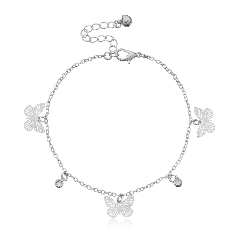 Summer Beach Butterfly Crystal Foot Ankle Chain