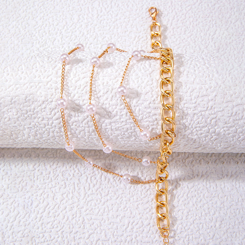 Pearl Beaded Multi-Layer Anklet Every Beach Anklet Chain