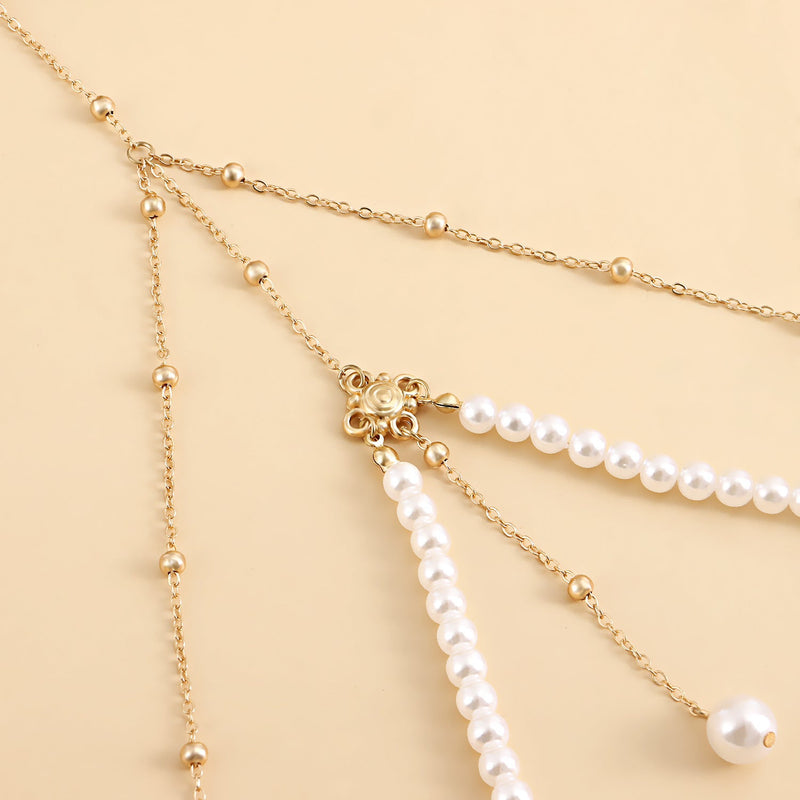 Multi-Layer Pearl Chain Leg Chain