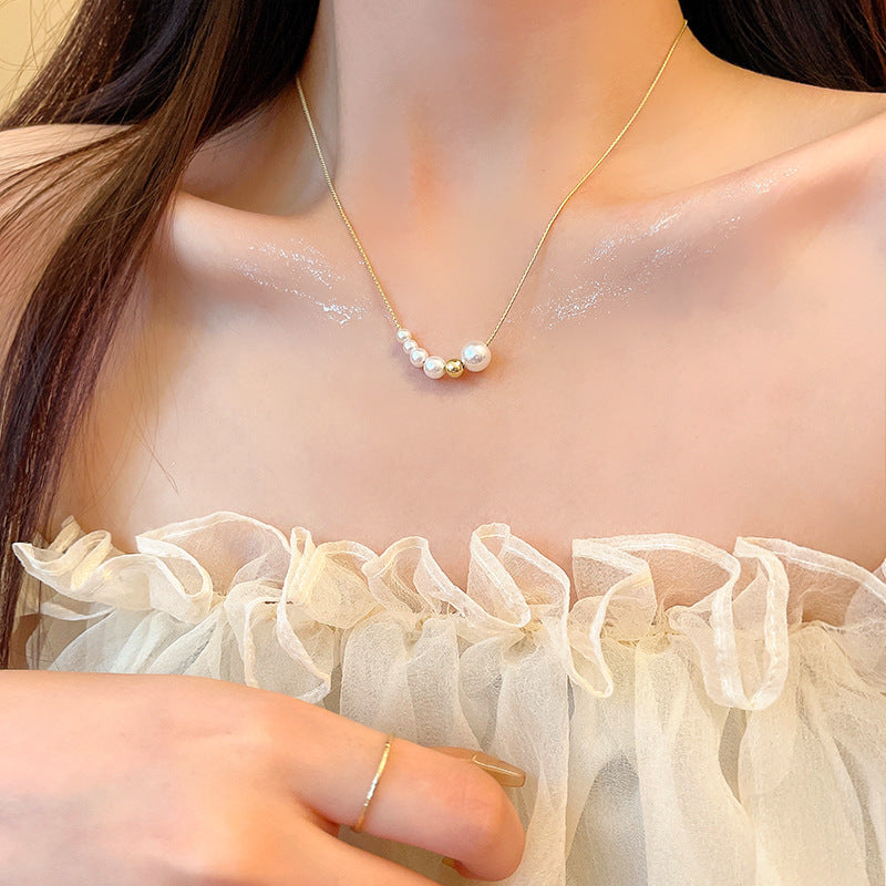Pearl Chain Simple Lady Clavicle Chain Necklace