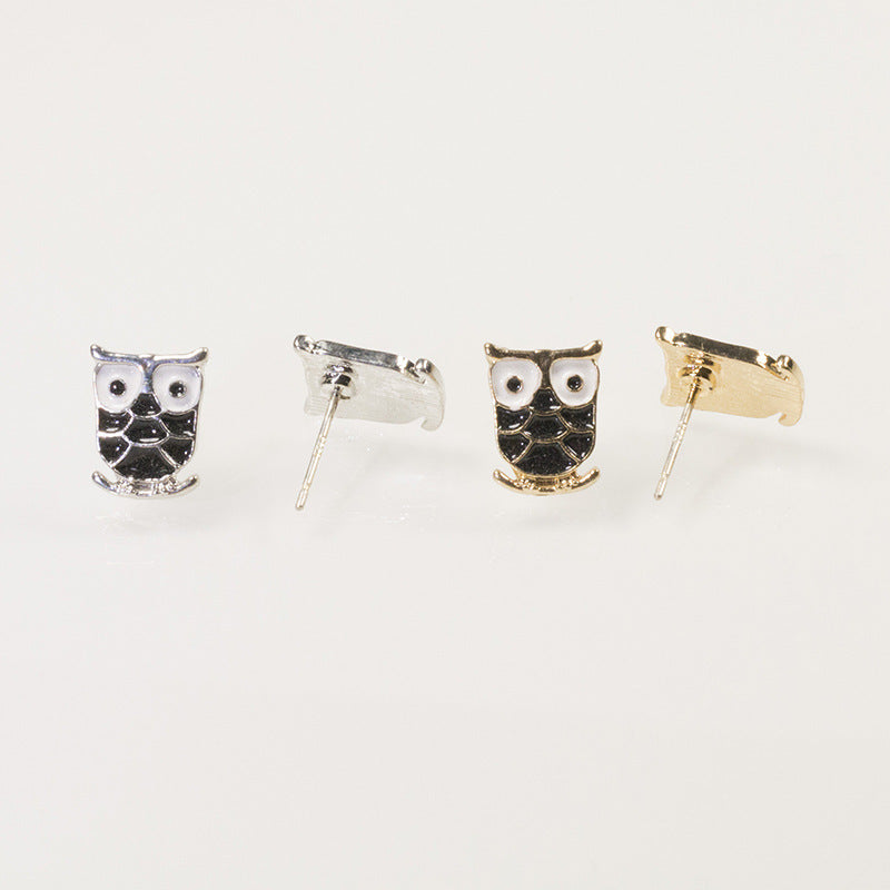 Owl Clover Stud Earrings Set