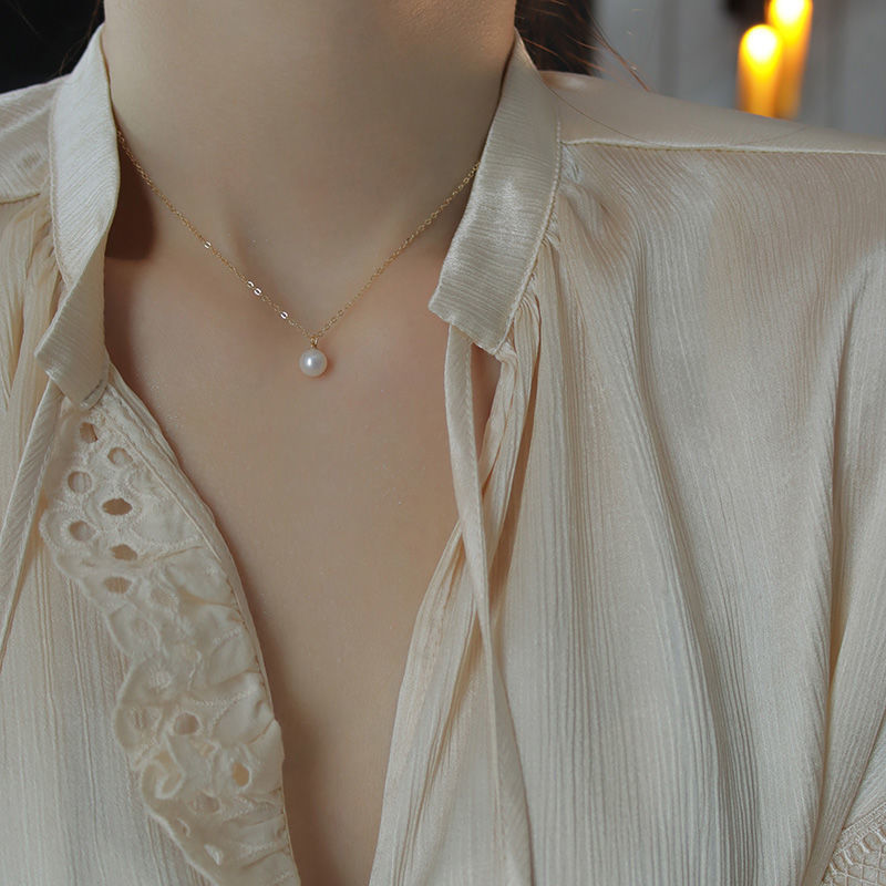 Double Layer Wearing Pearl Necklace Female