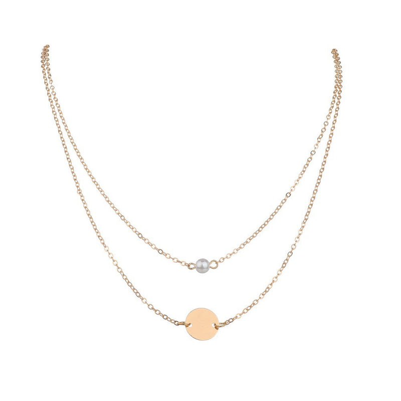 Women Imitation Pearl Chain Necklace