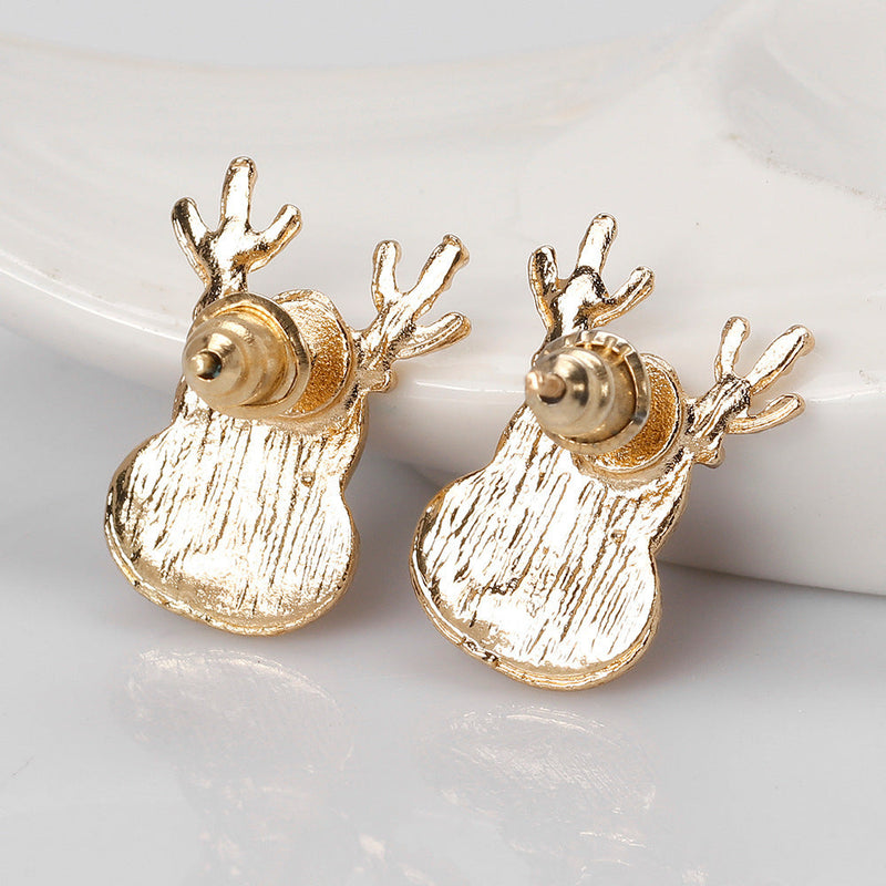 Christmas Snowflake Elk Earrings for Girls