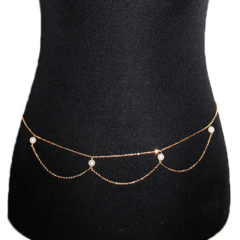 Bohemian Pearl Layer Body Chain