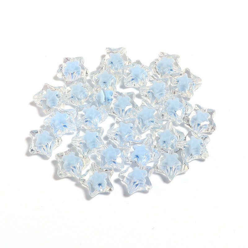 Acrylic Color Five-pointed Star Beaded Diy Ornament Accessories